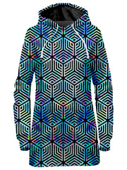 Holographic Hexagon Hoodie Dress