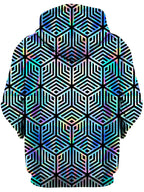 Holographic Hexagon Unisex Zip-Up Hoodie Noctum X Truth Epic Hoodie