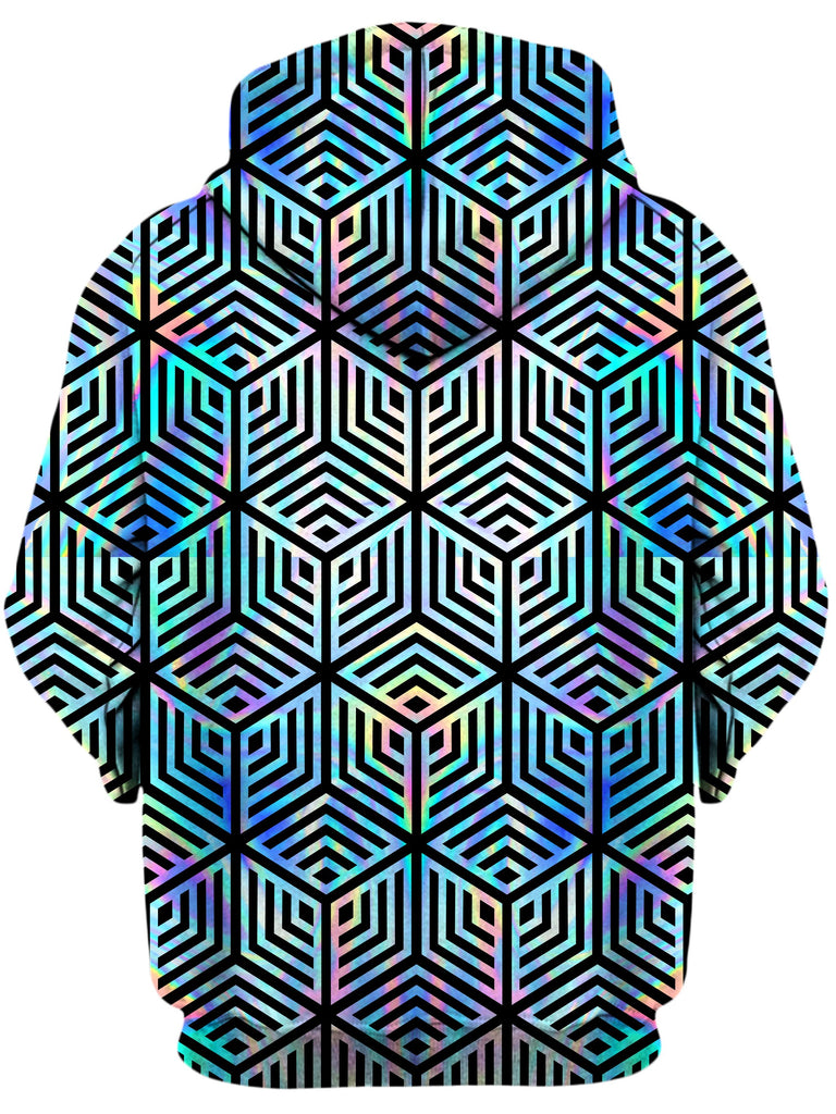 Holographic Hexagon Unisex Zip-Up Hoodie