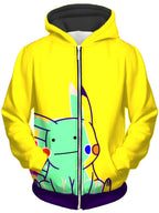 Ditto Pikachu Unisex Zip-Up Hoodie Noctum X Truth Epic Hoodie