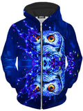 Lucid Owl Unisex Zip-Up Hoodie Noctum X Truth Epic Hoodie