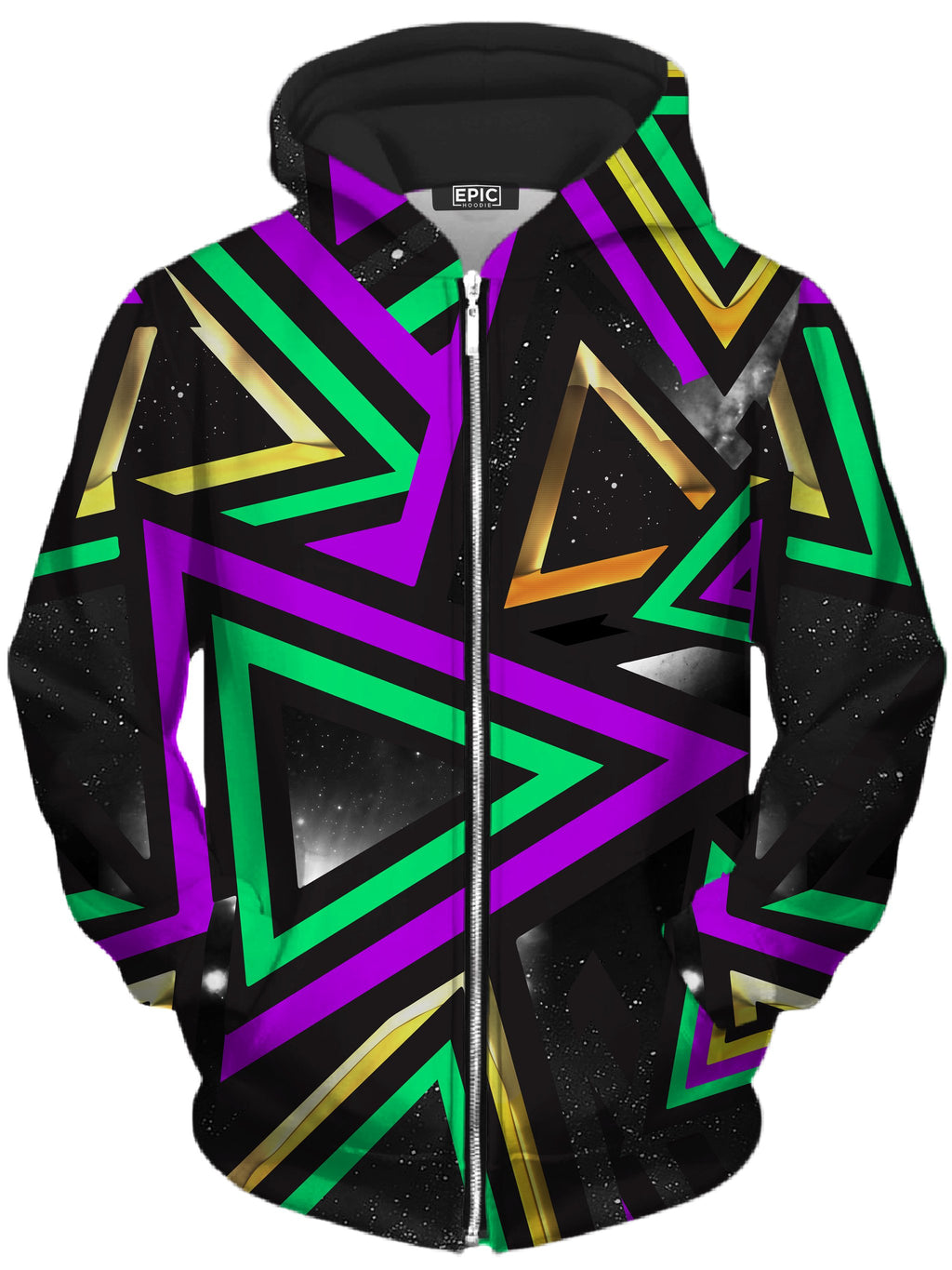 Pandoras Triangle Unisex Zip-Up Hoodie Noctum X Truth Epic Hoodie
