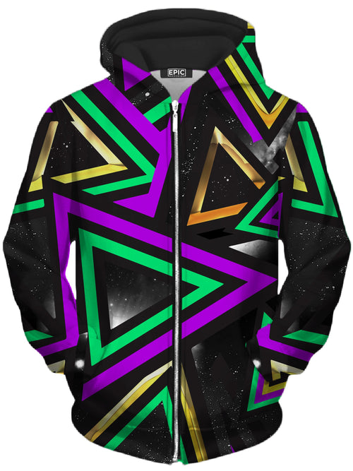 Pandoras Triangle Unisex Zip-Up Hoodie Noctum X Truth Epic Hoodie