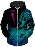 Primordial Flow Pink Unisex Zip-Up Hoodie Noctum X Truth Epic Hoodie