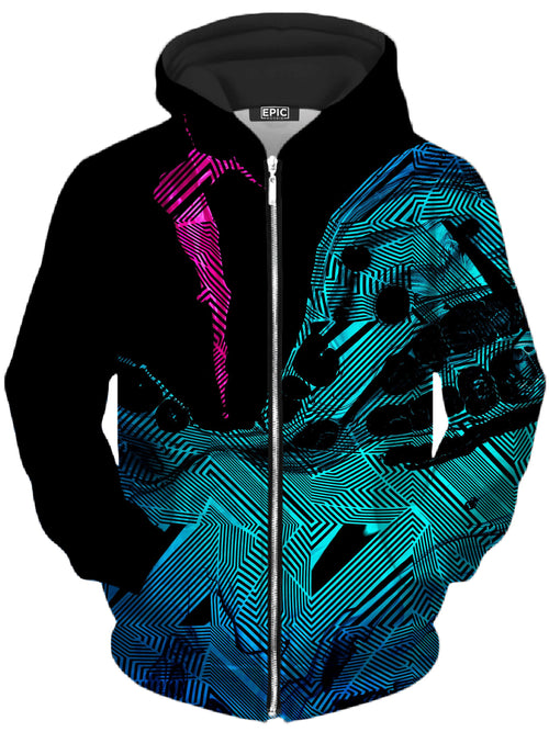 Primordial Flow Pink Unisex Zip-Up Hoodie Noctum X Truth Epic Hoodie