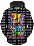 Tripping with Him Unisex Zip-Up Hoodie Noctum X Truth Epic Hoodie