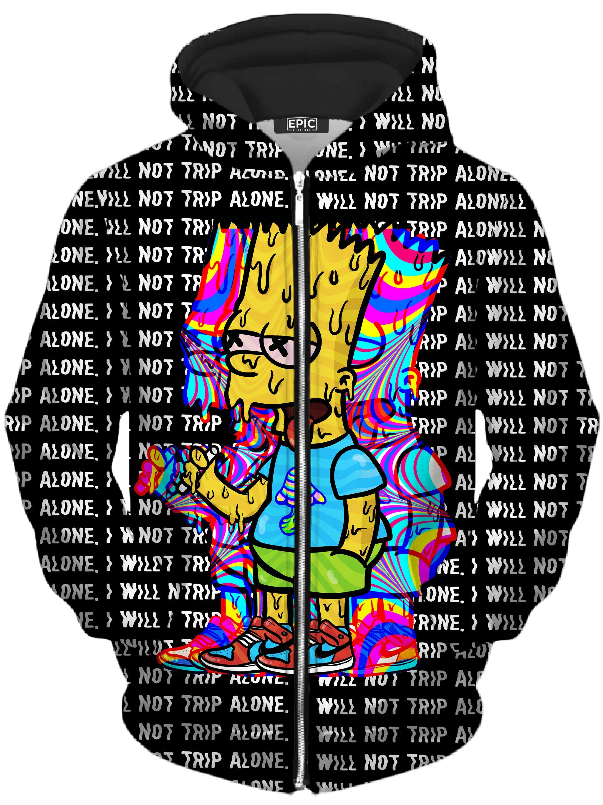 Tripping with Him Unisex Zip-Up Hoodie Noctum X Truth Epic Hoodie