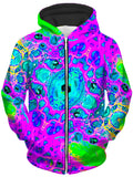 Neon Drip Unisex Zip-Up Hoodie, BrizBazaar, T6 - Epic Hoodie
