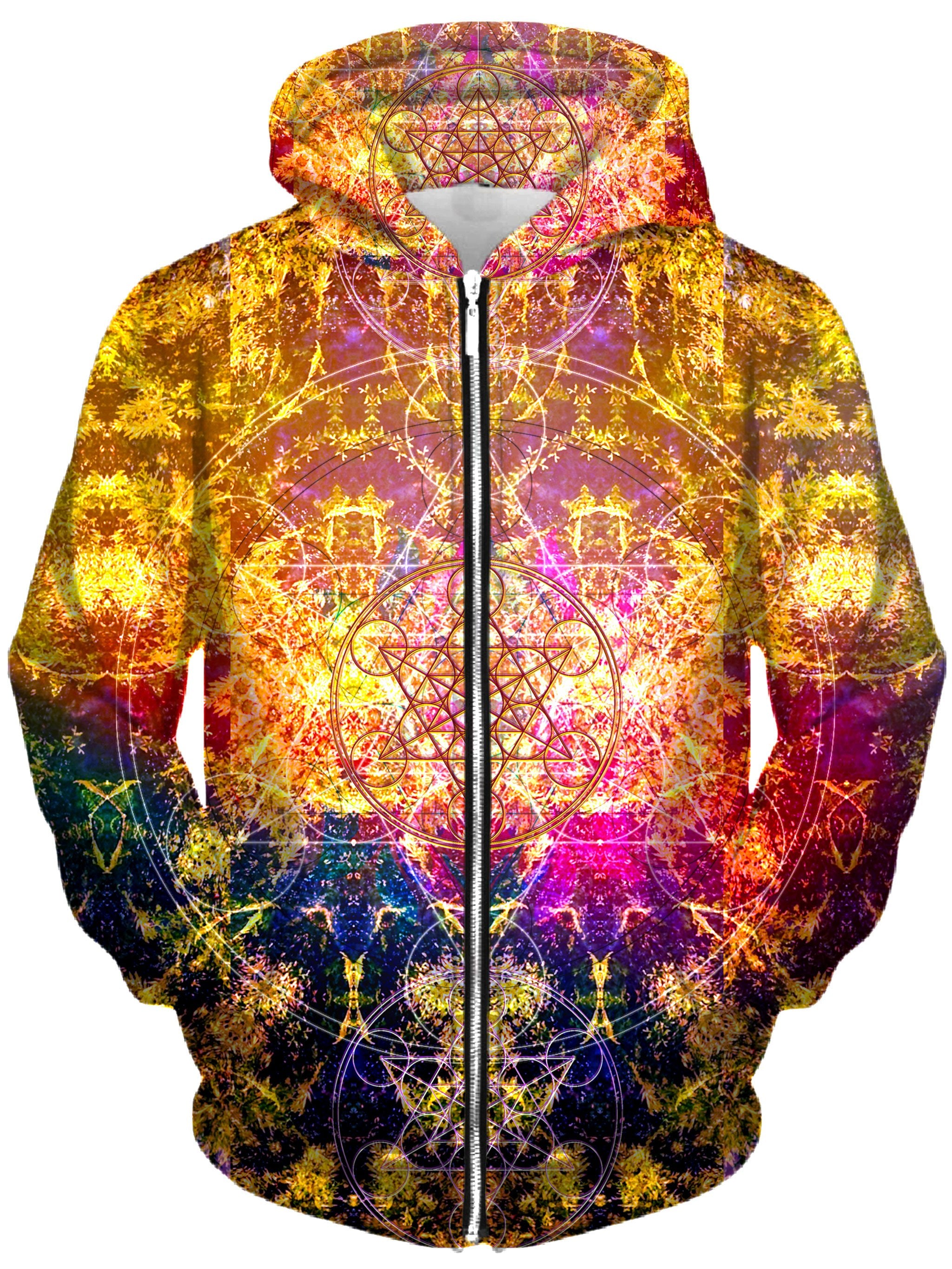 Pineal Metatron Unisex Zip-Up Hoodie, Set 4 Lyfe, T6 - Epic Hoodie