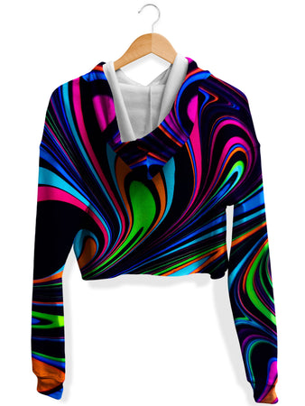 Psychedelic Pourhouse - Synesthesia Fleece Crop Hoodie