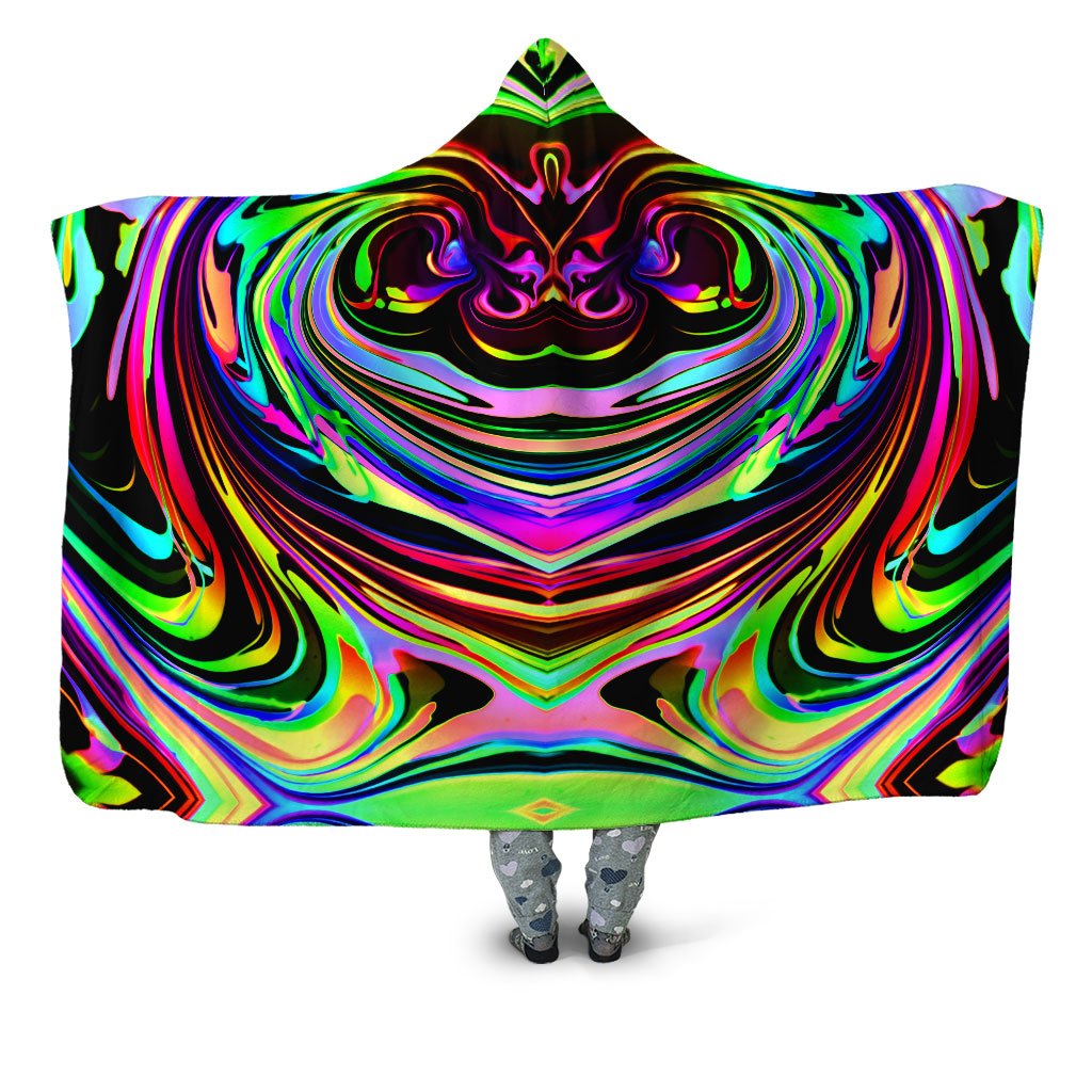 Psychedelic Pourhouse - Cosmic Swirl Hooded Blanket