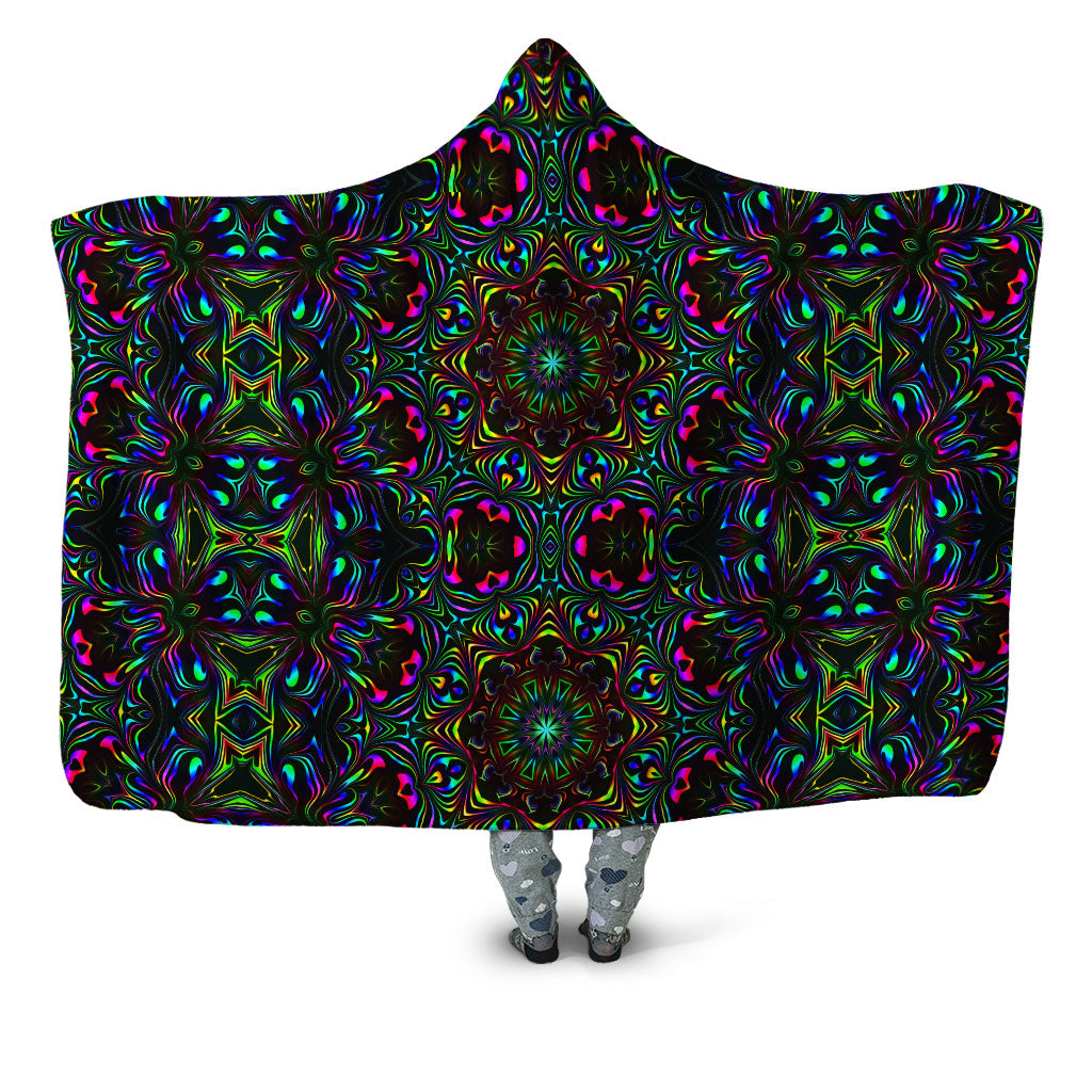 Kaleidoscope Eyes Hooded Blanket