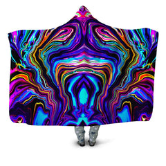 Neon Rift Hooded Blanket