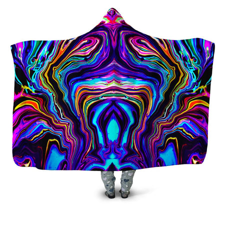 Psychedelic Pourhouse - Neon Rift Hooded Blanket