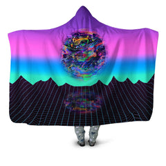 Psychedelic Outrun Hooded Blanket
