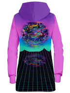 Psychedelic Outrun Hoodie Dress Psychedelic Pourhouse Epic Hoodie