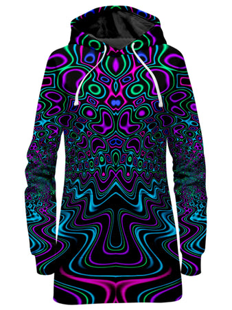 Psychedelic Pourhouse - Fractal River Hoodie Dress