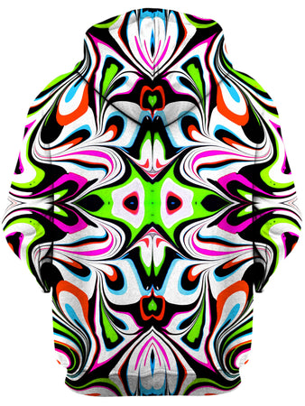 Psychedelic Pourhouse - Neon Zebra Portal Unisex Zip-Up Hoodie