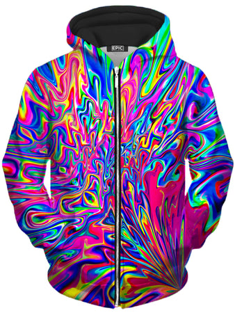 Psychedelic Pourhouse - Sonic Blooming Unisex Zip-Up Hoodie