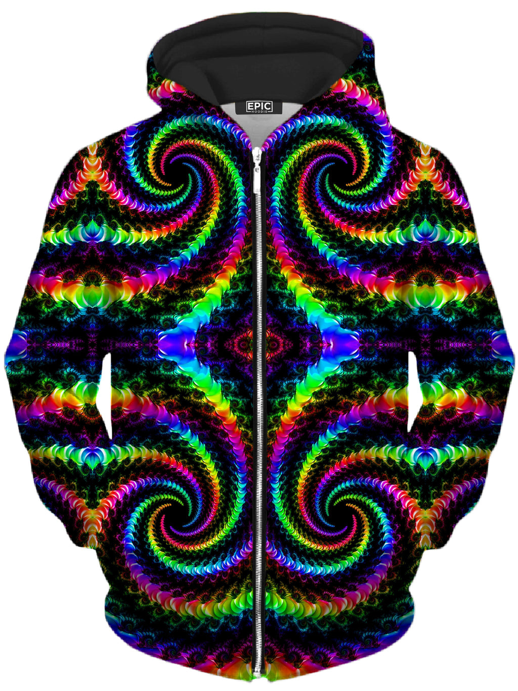 Fractaled Vision Unisex Zip-Up Hoodie