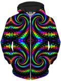 Fractaled Vision Unisex Zip-Up Hoodie