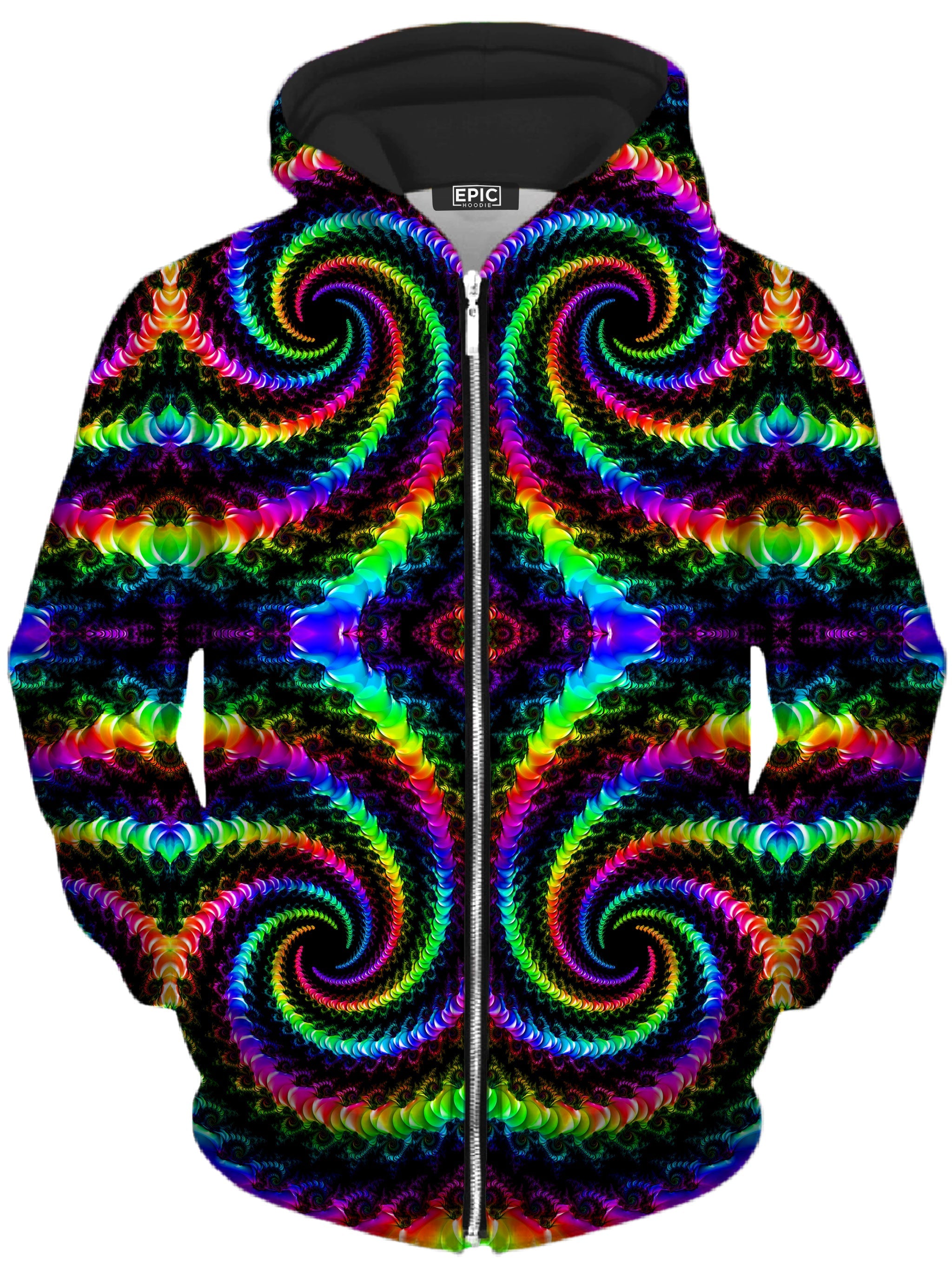 Fractaled Vision Unisex Zip-Up Hoodie