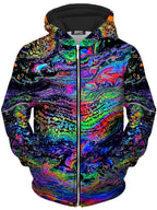 Galactic Drip Unisex Zip-Up Hoodie Psychedelic Pourhouse Epic Hoodie
