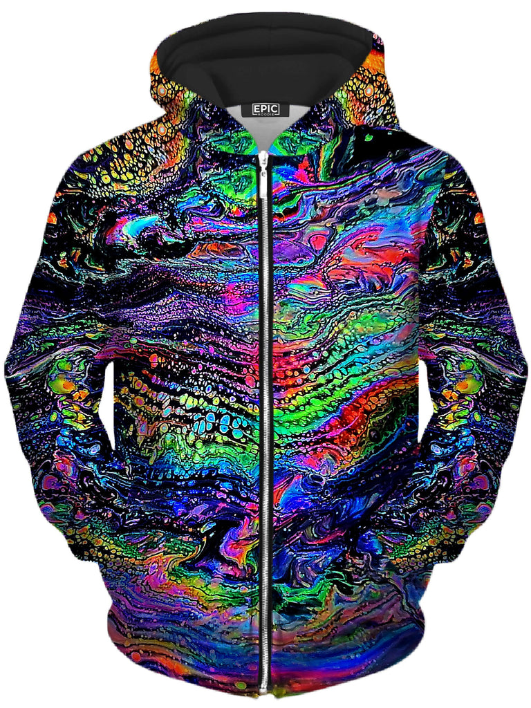 Psychedelic Pourhouse - Galactic Drip Unisex Zip-Up Hoodie