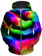 Intergalactic Rush Unisex Zip-Up Hoodie Psychedelic Pourhouse Epic Hoodie