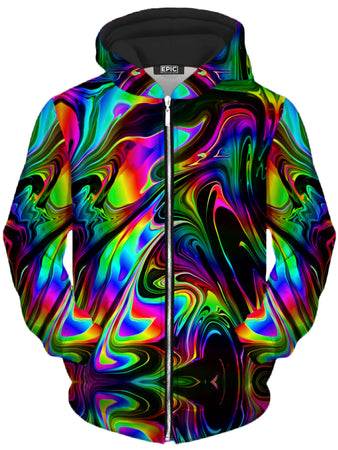Psychedelic Pourhouse - That Glow Flow Unisex Zip-Up Hoodie
