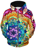Microcosm Mandala Unisex Zip-Up Hoodie Rachel Rosenkoetter Epic Hoodie