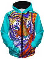 Telenergetic Tiger Unisex Zip-Up Hoodie Rachel Rosenkoetter Epic Hoodie