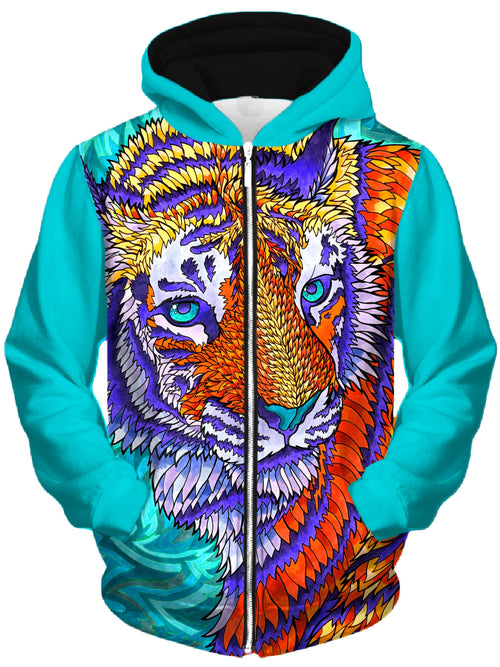 Telenergetic Tiger Unisex Zip-Up Hoodie Rachel Rosenkoetter Epic Hoodie