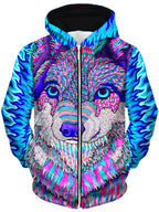 Wolfadelic III Unisex Zip-Up Hoodie Rachel Rosenkoetter Epic Hoodie