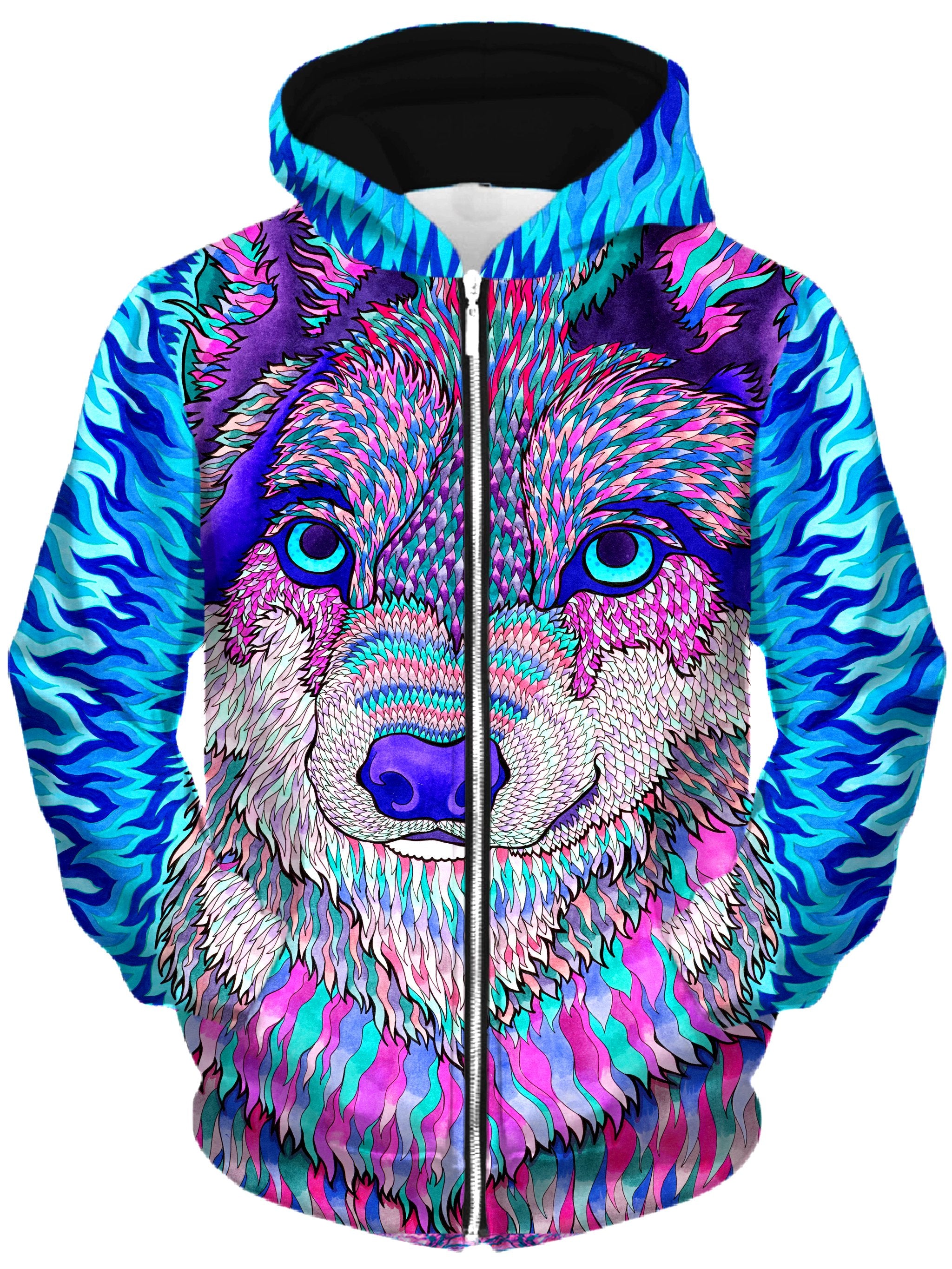 Wolfadelic III Unisex Zip-Up Hoodie, Rachel Rosenkoetter, T6 - Epic Hoodie