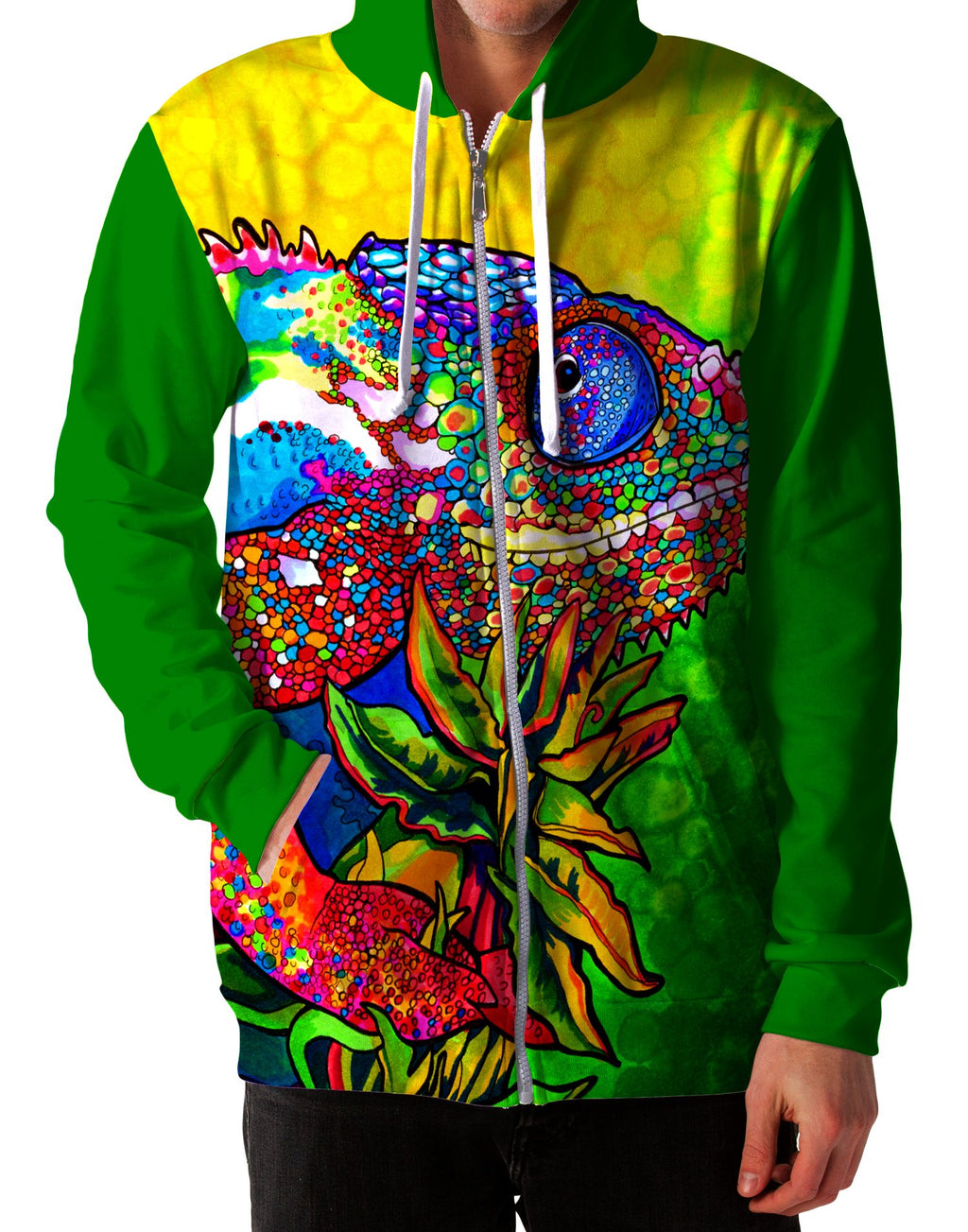 Capricious Chameleon Unisex Zip-Up Hoodie, Rachel Rosenkoetter, T6 - Epic Hoodie