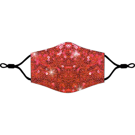 iEDM - Red Sequin Cloth Face Mask