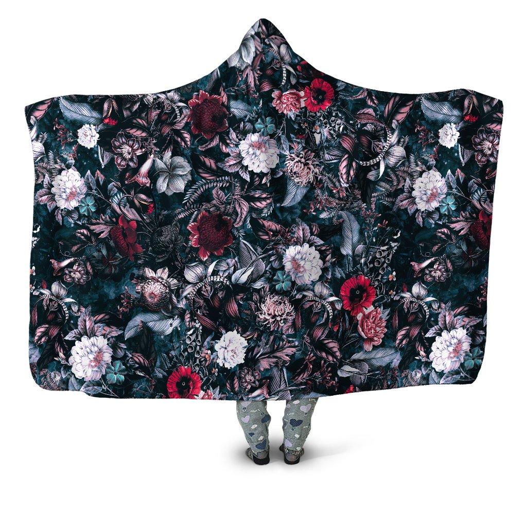 Riza Peker - Blue Garden Hooded Blanket
