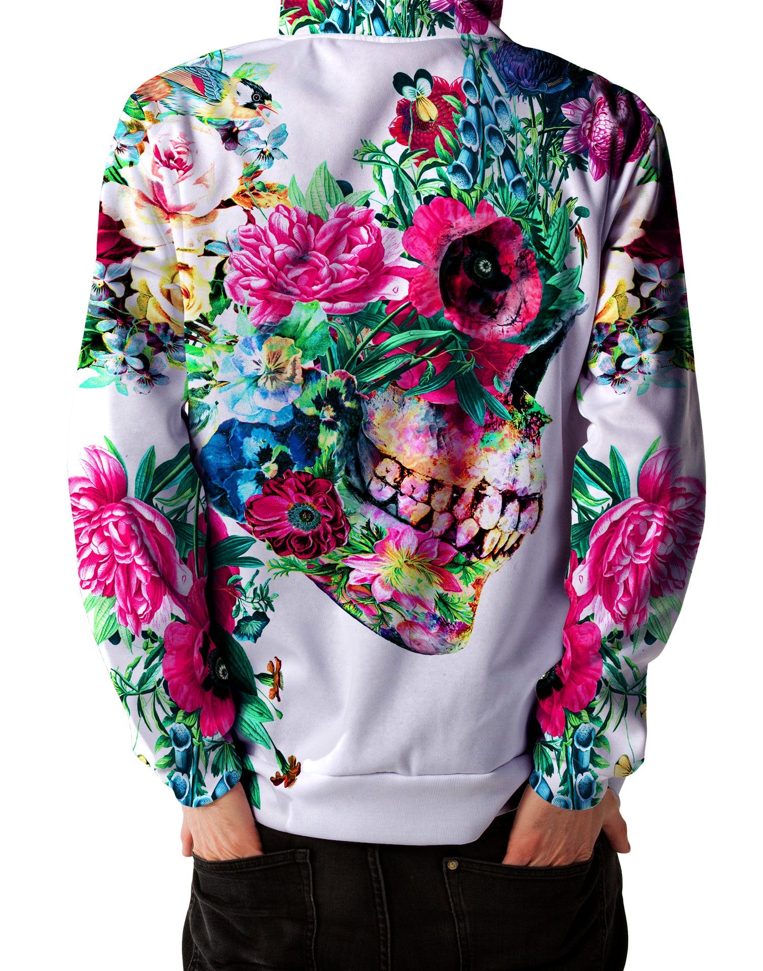 Floral Dorian Unisex Zip-Up Hoodie, Riza Peker, T6 - Epic Hoodie