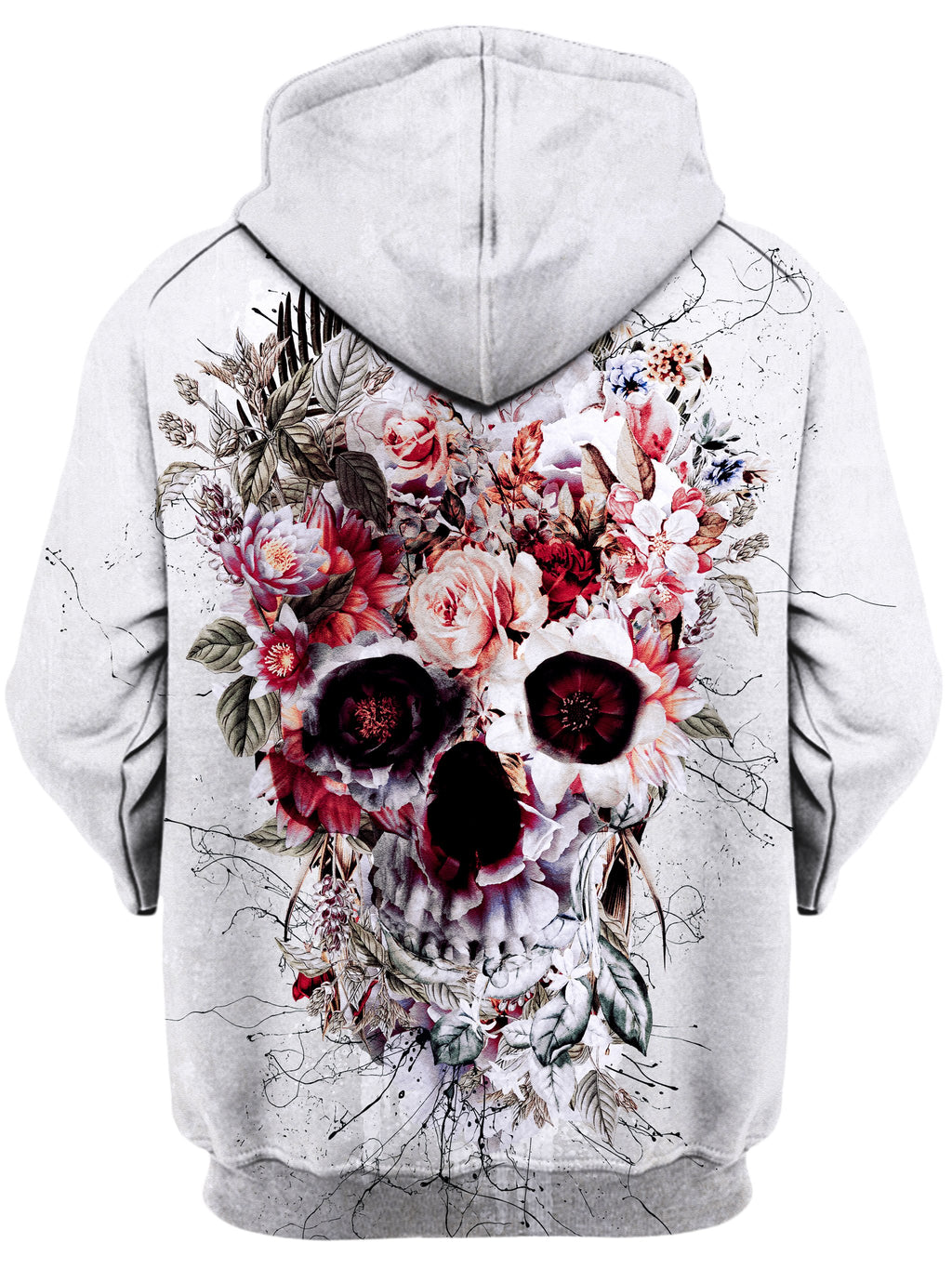 Floral Skull Unisex Hoodie, Riza Peker, T6 - Epic Hoodie