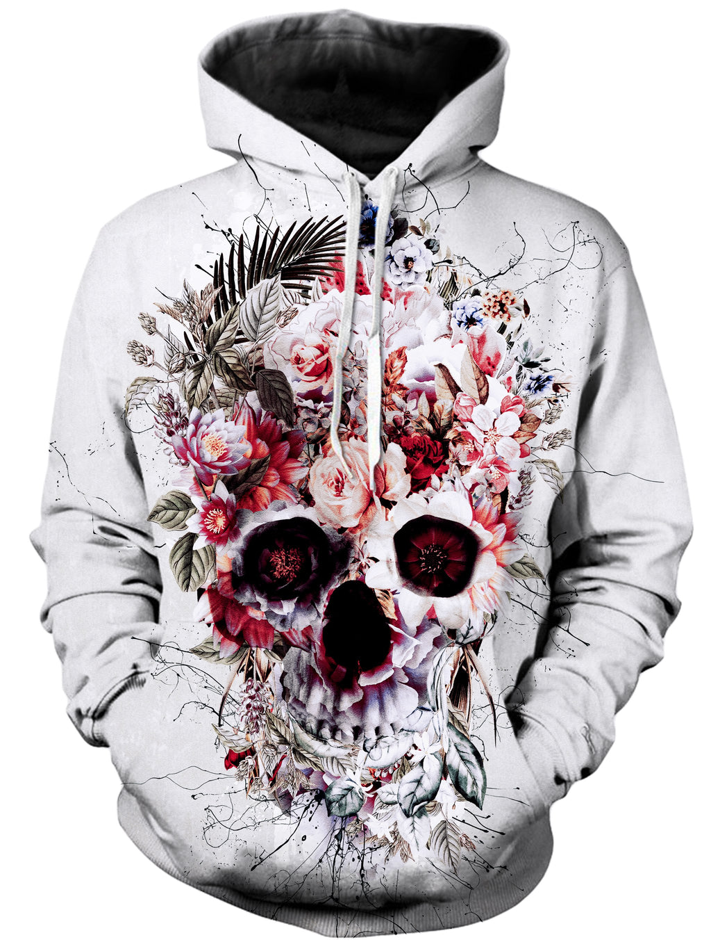 Floral Skull Unisex Hoodie, Riza Peker, T6 - Epic Hoodie