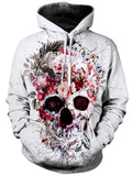 Floral Skull Unisex Hoodie, Riza Peker, T6 - Epic Hoodie