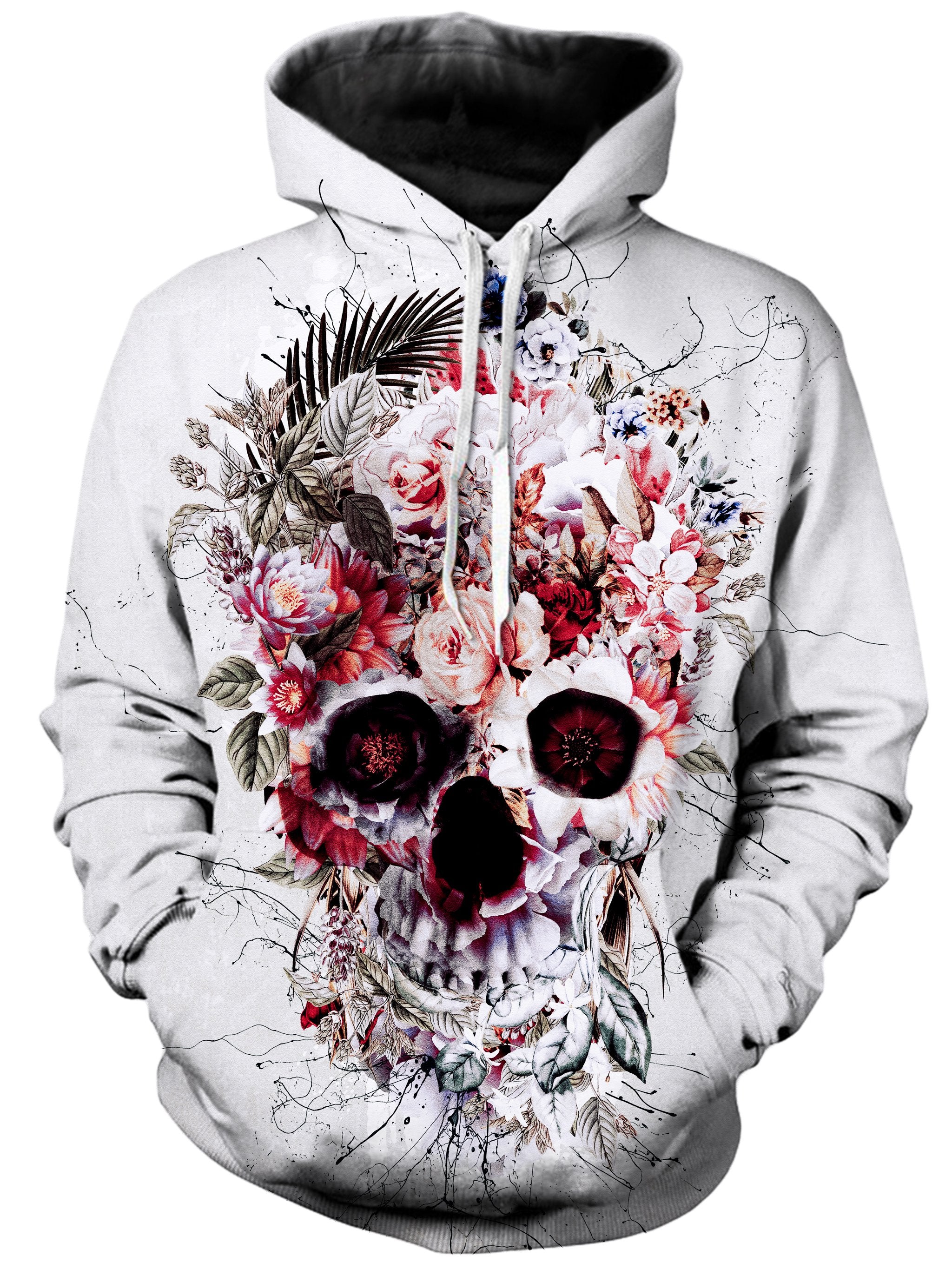 Floral Skull Unisex Hoodie, Riza Peker, T6 - Epic Hoodie