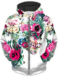 Floral Dorian Unisex Zip-Up Hoodie, Riza Peker, T6 - Epic Hoodie