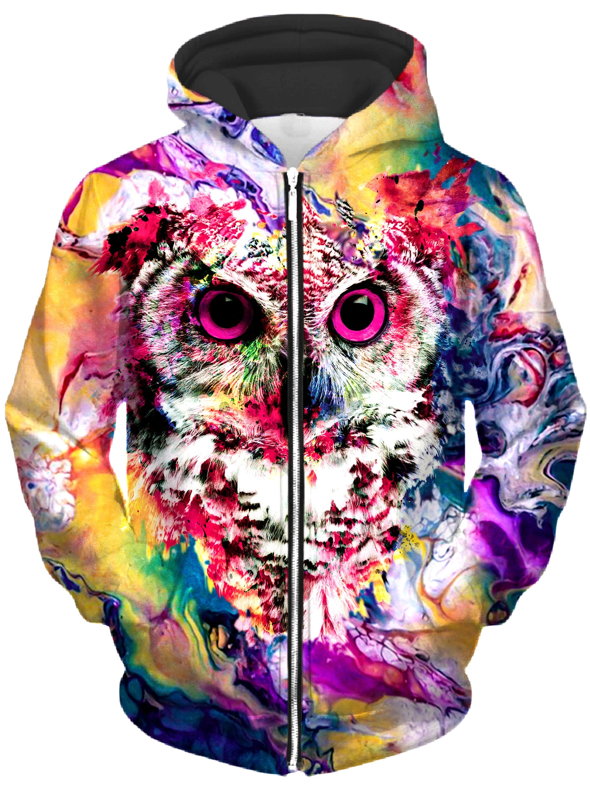 Owl Unisex Zip-Up Hoodie, Riza Peker, T6 - Epic Hoodie