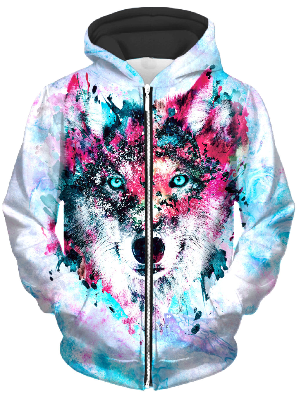 Wolf Unisex Zip-Up Hoodie, Riza Peker, T6 - Epic Hoodie