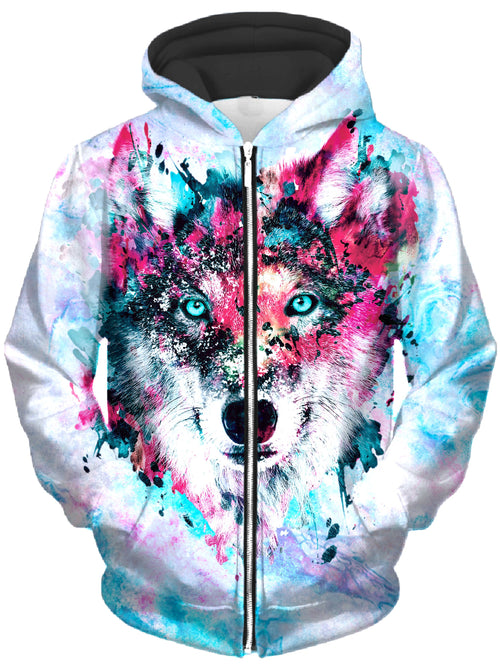 Wolf Unisex Zip-Up Hoodie Riza Peker Epic Hoodie