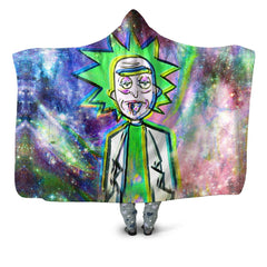 Trippy Rick Hooded Blanket