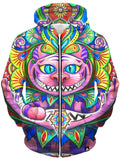 Cheshire Cat Unisex Zip-Up Hoodie Set 4 Lyfe Epic Hoodie