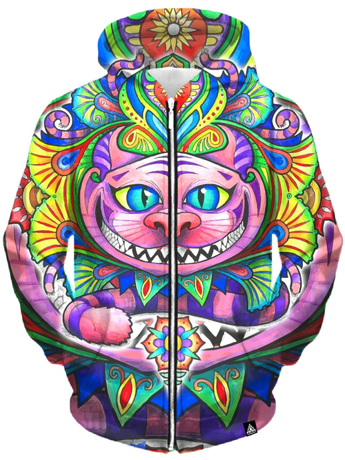 Cheshire Cat Unisex Zip-Up Hoodie Set 4 Lyfe Epic Hoodie